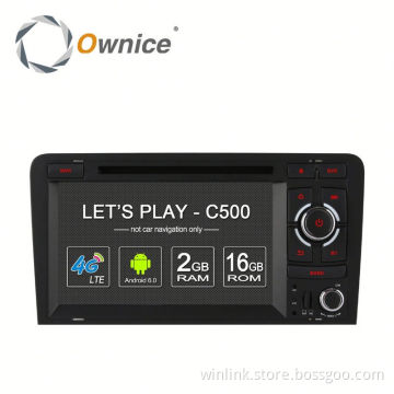 Factory price Ownice android 6.0 quad core Car Multimeda Navigation system for Audi A3 S3 with 4G built in wifi